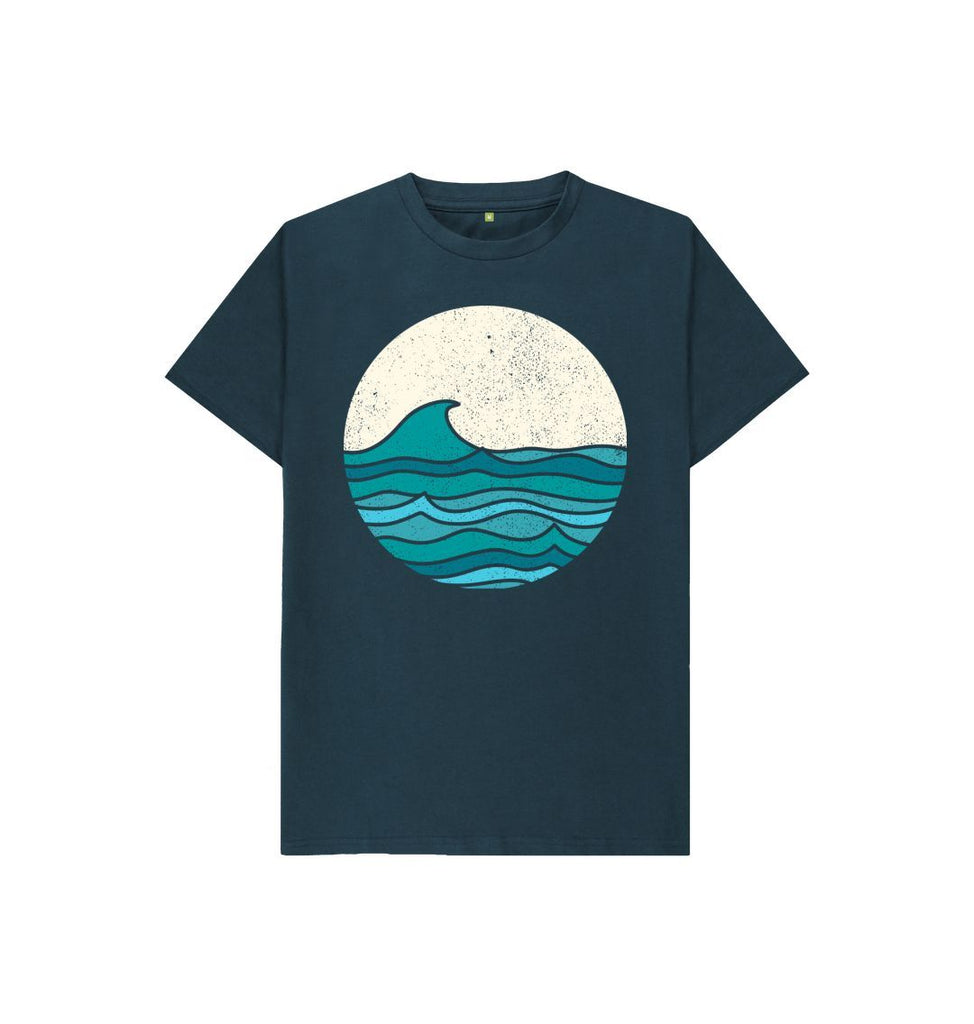 Denim Blue Whitstable Waves - Kid's t-shirt