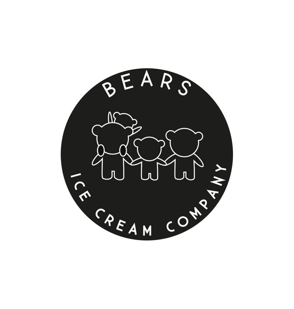 White BEARS ICE CREAM COMPANY - Sticker