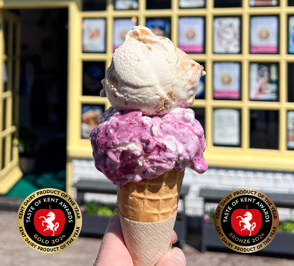 Award-winning-ice-cream-kent-blueberry-lavender-jam-meringue-swirl-gold-award