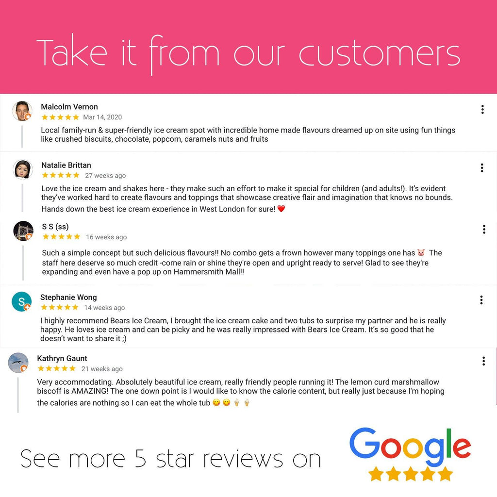 Bears Ice Cream customer reviews